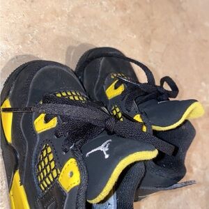 Kids Black and Yellow Sneakers